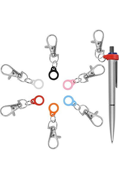 Yelajoy 6 PCS Retractable Pen Holder, Flexible Pen Lanyard Clip with Adjustab...