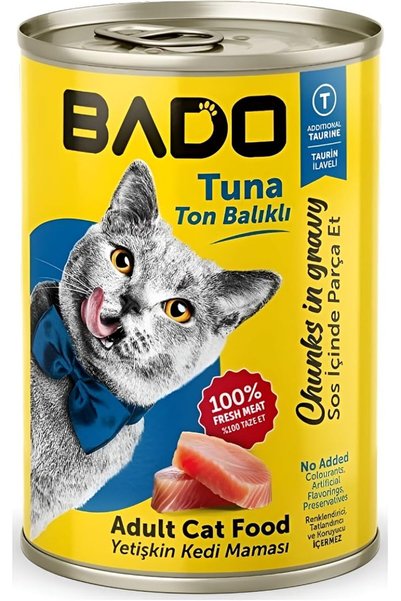 Bado Adult Wet Cat Food Tuna – Omega-Rich for Coat & Digestive Health – 400g