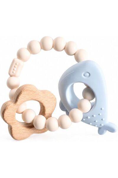 GENERAL Silicone Teether Toys for Babies, Food-Grade Teething Bracelet Unisex...