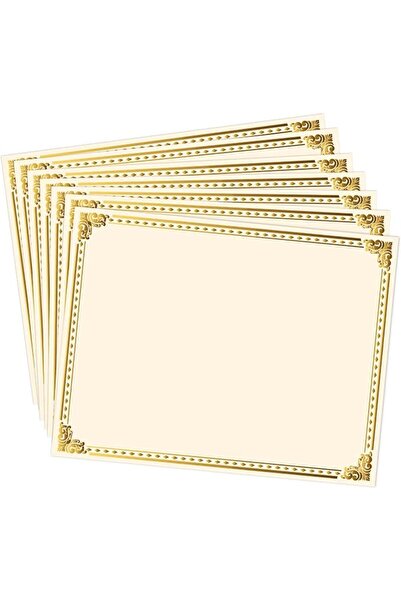 Chinco Certificate Paper Gold Foil Metallic Border Blank Award Certificate fo...
