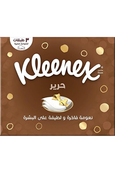 Kleenex مناديل وجه حريرية مكعبة ثلاثية الطبقات 50 ورقة