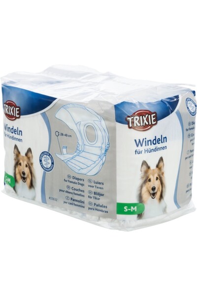 Trixie Scutece pentru cățele, 12 bucăți, Mărimea 2 S-M: 28-40 cm