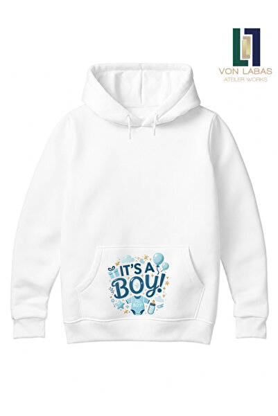 Grafftee Clothing Hamile Anne Adayı Temalı Özel Tasarım Unisex Premium Pamuklu Sweatshirt- Yüksek Kalite Baskılı