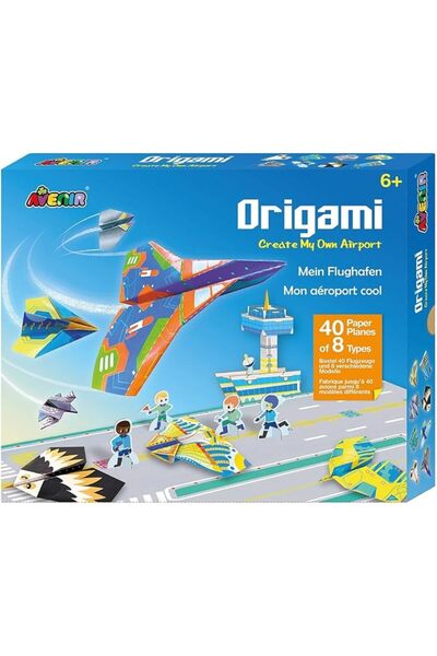 Avenir Kids Avenir Origami - Create My Own Airport | Build and Fly Paper Plan...