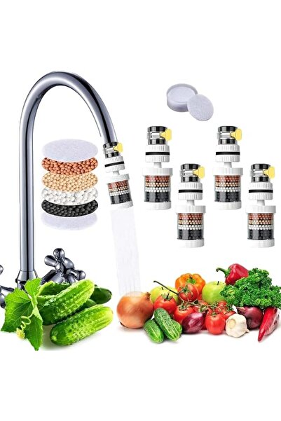 LinJie Sink Water Filter,4 Pcs faucet filter,With 10 Slice Washable And Repla...