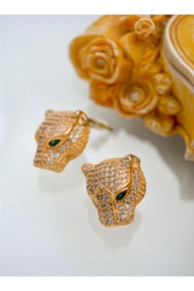 Stoneage Jewelry Store Lion Earrings - Gold Color -