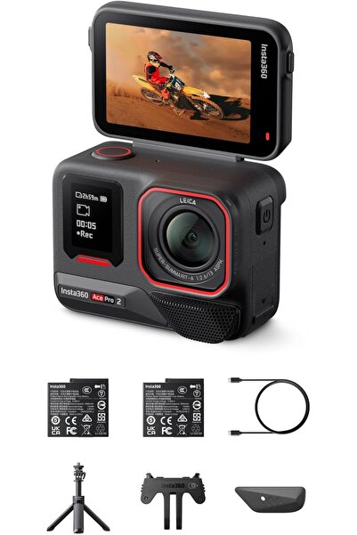 Insta360 حزمة Ace Pro 2 Get-Set مع بطارية مزدوجة - كاميرا أكشن بدقة 8K
