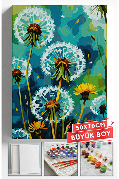 Akihabara Sayılarla Boyama Hobi Seti Çerçeveli Numaralı Tuval Fırça Boya Dahi...
