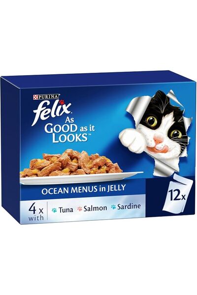 PURINA DOG&CAT CHOW Felix As Good As It Look Doubly Delicious Wet Cat Food Oc...