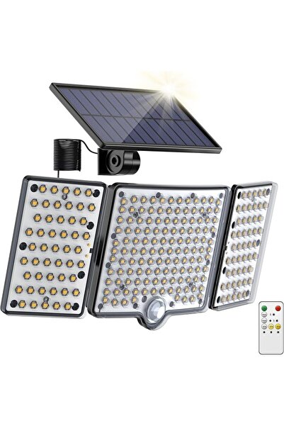 KOOPAO 1Set of Solar Outdoor Lights 226 LED Security Lights with Remote Contr...