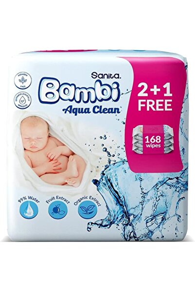 Sanita Bambi Protective Cream, Promo Pack, 168 Wet Wipes