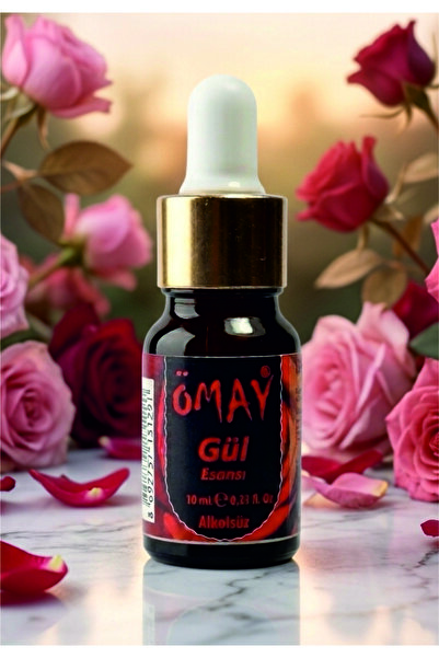 ÖMAY KOZMETİK GÜL Esansiyel Koku Yağı 10 ml Damlalıklı Şişede ve Doğal Vegan