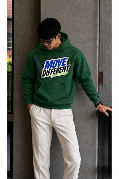 caddekombin سويت شيرت رجالي من Move Different مطبوع عليه جرافيتي وجيوب كنغر و...