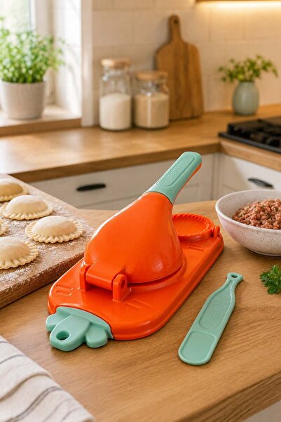 omilife 2'si 1 Arada Hamur Açma ve Presleme Aparatı Mantı Ravioli Börek Poğaça Kalıbı