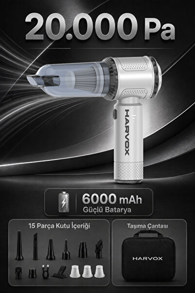 SEYUTECH 20000pa Güçlü Vakum Araç Süpürgesi Taşınabilir Çantalı 6000mAh Batar...