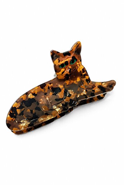 New Obsessions Green-Eyed Cat Acetate Clasp Buckle