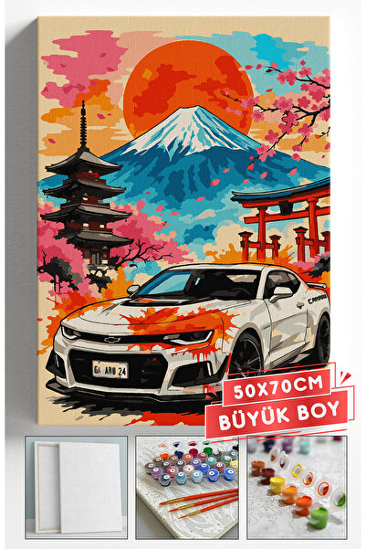 Akihabara Sayılarla Boyama Hobi Seti Çerçeveli Numaralı Tuval Fırça Boya Dahi...