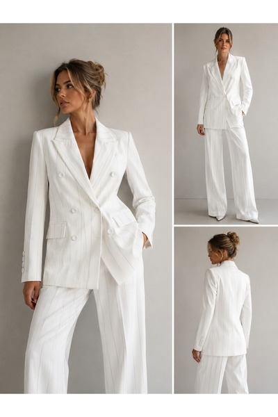 Nadrina Laser Cut Elite Double Breasted Suit