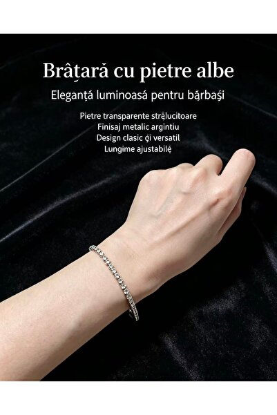 Frasin Select Brățară clasică pentru femei cu pietre strălucitoare, placată c...