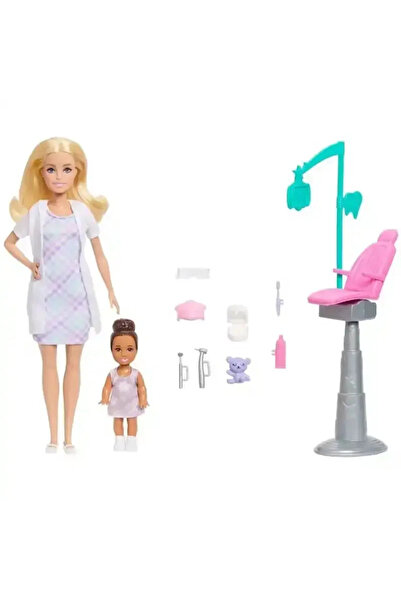 Barbie Επαγγελματική Κούκλα με 1 Μωρό Οδοντίατρο JCR71/JMK14