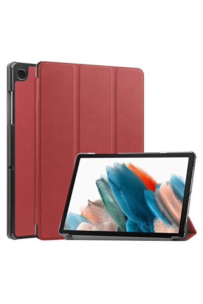 OEM Θήκη Τριπλής Αναδίπλωσης με Στήριγμα για Samsung Galaxy Tab A9 - Μπορντό