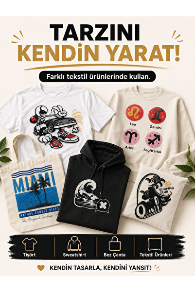 Genel Markalar Sürpriz DTF Baskı Etiketi Isı Transfer Baskı Tişört Sweatshirt...