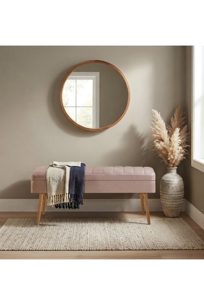 Uvi Collection VİNA KUMAŞLI SANDIKLI BENCH ATLANTİK TAŞ