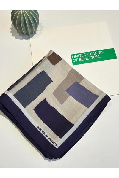 Benetton Desenli Viskon Eşarp