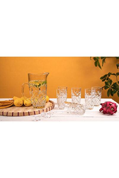 Glass In Love Glass carafe set 6 pieces of 210cc glasses x 6, 1100 cc carafe,...