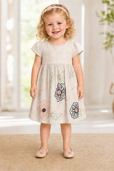 Cortigiani Girls Cotton Dress