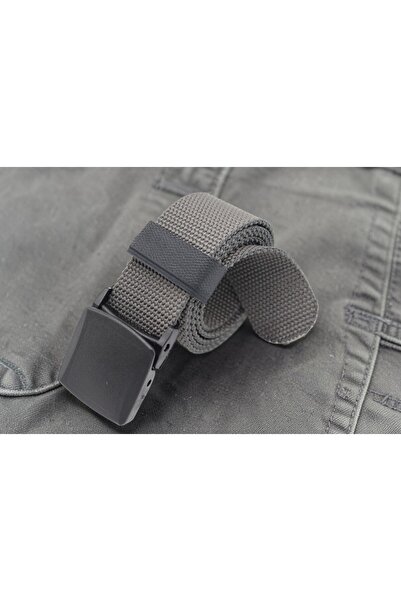 Anatolia Unisex Polyester Woven Plastic Buckle Gray Sports Belt