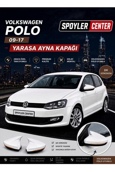 Genel Markalar VOLKSWAGEN POLO 09-17 YARASA AYNA KAPAĞI BEYAZ BOYALI
