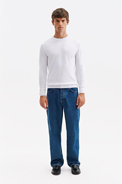 GIESTO basic™ UZUN KOL BİSİKLET YAKA BEYAZ TRİKO T-SHIRT
