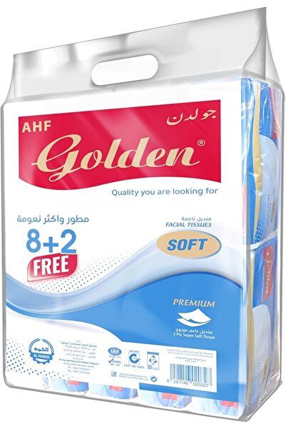 Golden Facial Tissues 8+2 Free, 2Ply x 160 Sheets