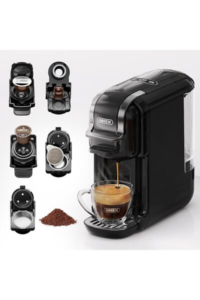 HIBREW ماكينة قهوة H2B 5 في 1 - متوافقة مع 4 أنواع من كبسولات القهوة بالإضافة...