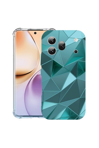 bestcase ®   Αντικραδασμική Θήκη για Honor 600 Pro, Πράσινο Μωσαϊκό, 3159971 ...