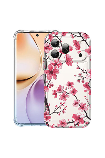 bestcase ®   Противоударен калъф за Honor 600 Pro, Флорален - Черешов цвят, 3...