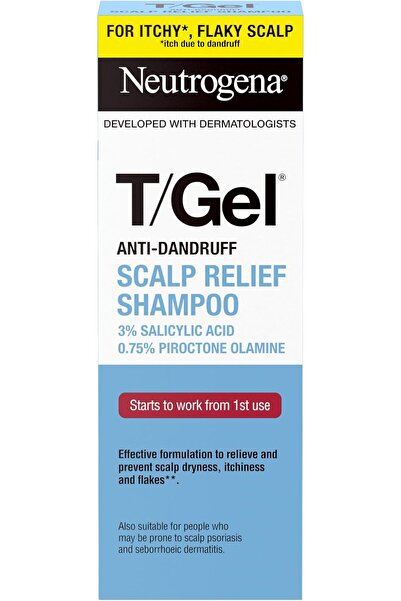 Neutrogena شامبو تي/جل سكالب ريليف المضاد للقشرة (150 مل) مع 3% حمض الساليسيل...