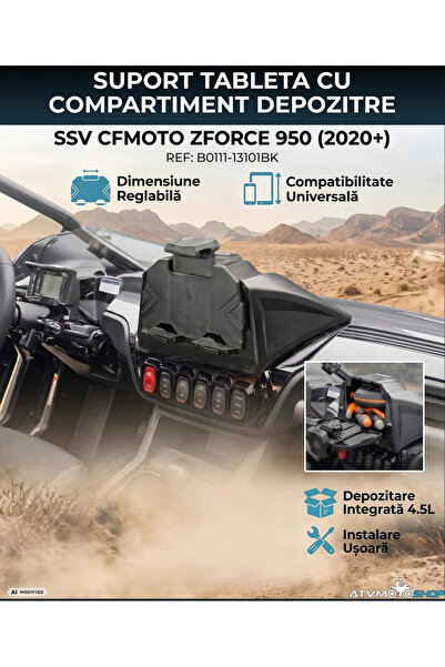 The Beast ΒΑΣΗ ΣΤΗΡΙΞΗΣ TABLET ΜΕ ΘΕΣΗ ΑΠΟΘΗΚΕΥΣΗΣ SSV CFMOTO ZFORCE 950 (2020+)