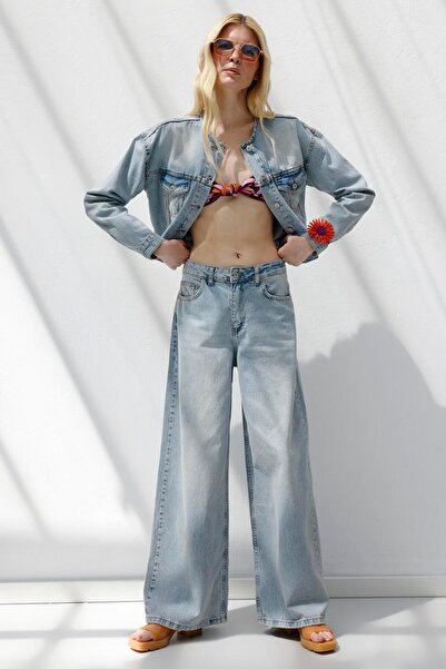 BSL Palazzo Denim Pantolon