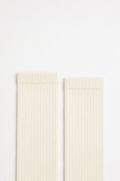 LUTVELIZADE Socks 2501 - Off-White Women's Socks Above the Ankle