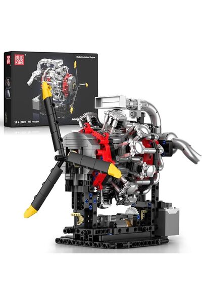 mouldking Mould King 10211 Technik Aeroplane Engine Model Kit - Electric Moto...