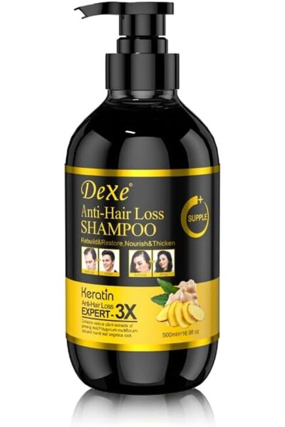 Dexe Ginger Anti Hair Fall Shampoo - Natural Herbal Formula 500ml - Strengthe...