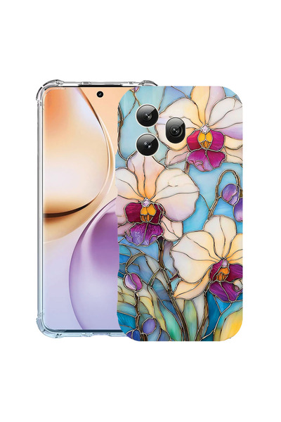 bestcase ®   Αντικραδασμική Θήκη για Honor 600, Φλοράλ - Ορχιδέα με σχέδιο βι...