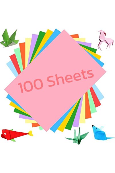 Generic 100 Sheets Colored Paper, A4 Color Paper Sheets for Decorating Drawin...