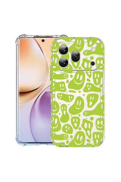 bestcase ®   Husă antișoc pentru Honor 600 Pro, Green Acid Smiley, 3159971 AS...