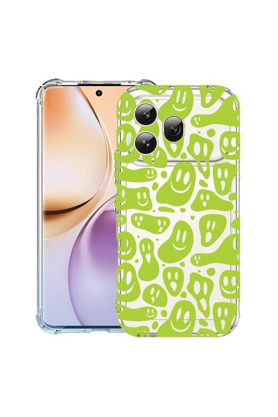 bestcase ®   Husă antișoc pentru Honor 600, Green Acid Smiley, 3159975 AS 1051