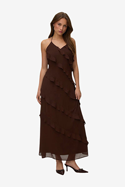 Vero Moda Women's VMMARJORIE Sleeveless Flounce Maxi Dress