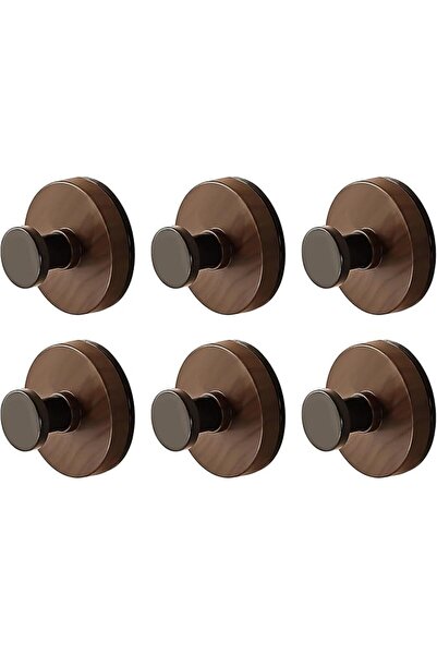 Generic Suction Cup Hooks, Heavy Duty 6.8 kg Capacity, Set of 6, Brushed Gold...
