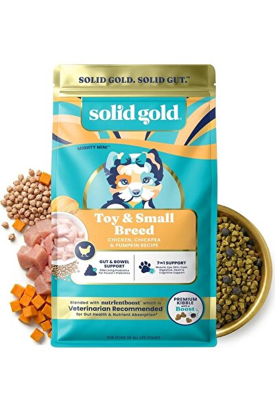 SOLİD GOLD طعام جاف للكلاب - وصفة الدجاج والحمص والقرع - 4.99 كجم